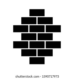Brick wall icon vector illustration logo template for many purpose. Isolated on white background