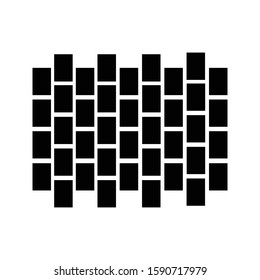 Brick wall icon vector illustration logo template for many purpose. Isolated on white background