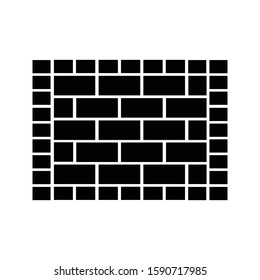Brick wall icon vector illustration logo template for many purpose. Isolated on white background