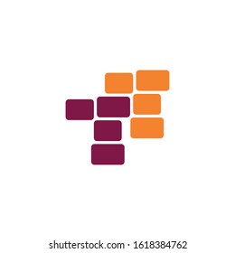 Brick wall icon vector illustration design