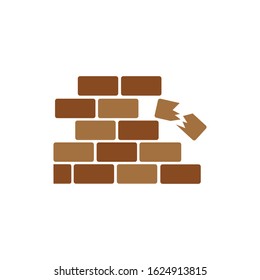 Brick wall icon vector illustration design