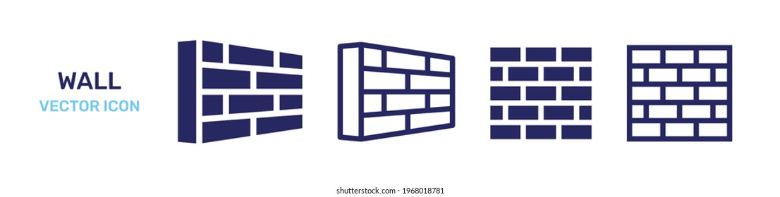 Brick wall icon vector illustration