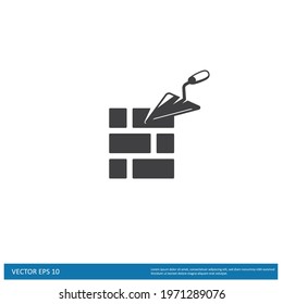 Brick Wall Icon Vector illustration simple design element logo template