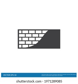 Brick Wall Icon Vector illustration simple design element logo template