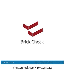Brick Wall Icon Vector illustration simple design element logo template
