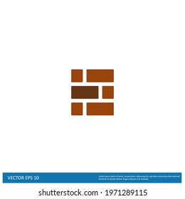 Brick Wall Icon Vector illustration simple design element logo template