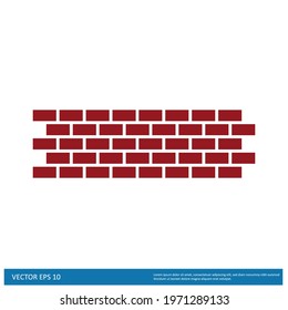 Brick Wall Icon Vector illustration simple design element logo template