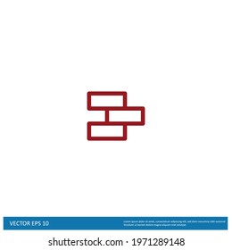 Brick Wall Icon Vector illustration simple design element logo template