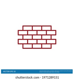 Brick Wall Icon Vector illustration simple design element logo template