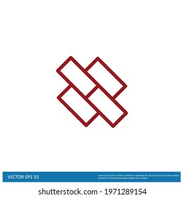 Brick Wall Icon Vector illustration simple design element logo template