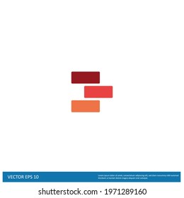 Brick Wall Icon Vector illustration simple design element logo template