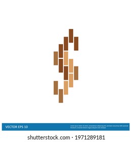 Brick Wall Icon Vector illustration simple design element logo template
