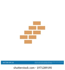 Brick Wall Icon Vector illustration simple design element logo template