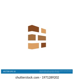 Brick Wall Icon Vector illustration simple design element logo template