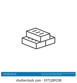 Brick Wall Icon Vector illustration simple design element logo template