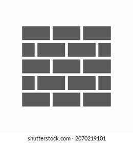 brick wall icon, wall vector, brick illustration