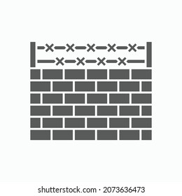 brick wall icon, wall vector, brick illustration