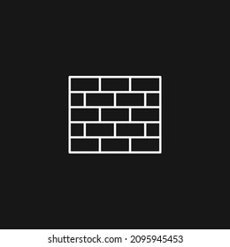 Ziegelwand-Symbol. Vektorgrafik für Grafikdesign, Web, UI, App