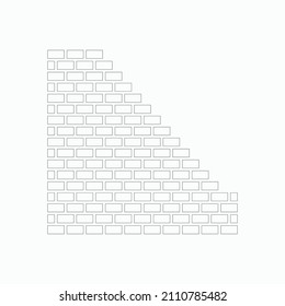 brick wall icon, wall vector, brick illustration