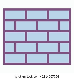 brick wall icon, wall vector, brick illustration