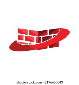 Brick wall icon vector illustration design