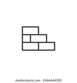 Brick wall icon, vector illustration
