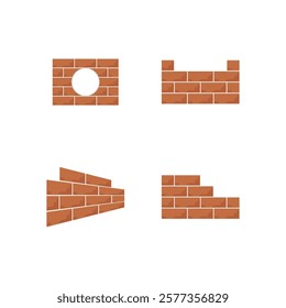 Brick wall icon vector illustration design