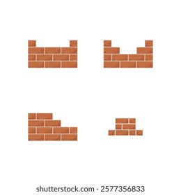 Brick wall icon vector illustration design