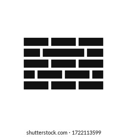 Brick wall icon vector. Wall sign