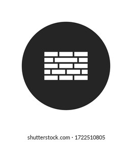 Brick wall icon vector. Wall sign