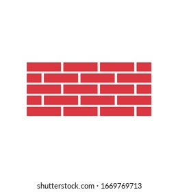 vector de icono de pared de ladrillo,Ilustración de una pared de ladrillo sobre un fondo blanco, en un símbolo plano de ladrillo de ladrillo.