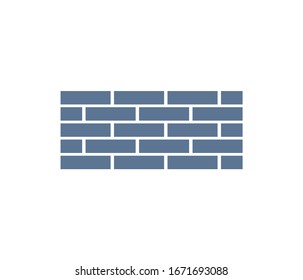 brick wall icon vector,Illustration of a brick wall on a white background,in a flat style symbol of a brickwork brick.