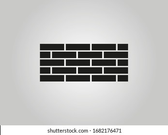 brick wall icon vector,Illustration of a brick wall on a white background,in a flat style symbol of a brickwork brick.