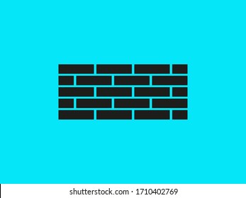 vector de icono de pared de ladrillo,Ilustración de una pared de ladrillo sobre un fondo blanco, en un símbolo plano de ladrillo de ladrillo.