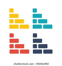 brick wall icon  for website design, logo