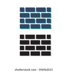 brick wall icon  for website design, logo