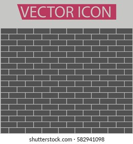 Brick wall icon,sign,symbol in flat style for web design,mobiles apps,eps 10.

