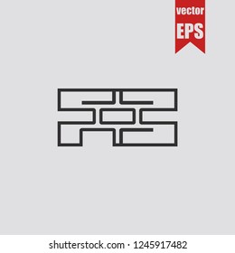 Brick wall icon.Vector illustration.