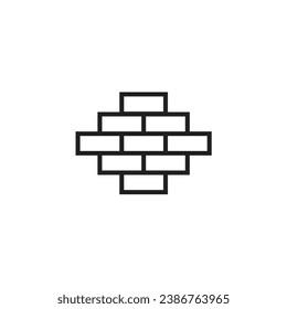 brick or wall illustration with blank background