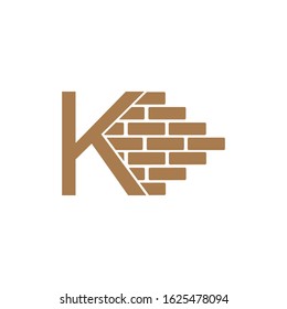 brick wall letter k logo