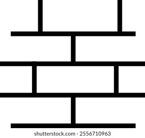 Brick Wall Line Icon, bricks pattern. seamless brick wall. Brick texture running bond line drawing. urban setting texture photography natural environment close-up view architectural concepts