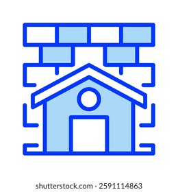 Brick Wall line icon. Universal creative premium symbol. Vector sign icon logo template. Vector illustration