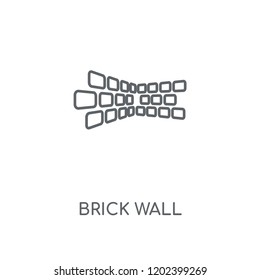Brick Wall linear icon. Brick Wall concept stroke symbol design. Thin graphic elements vector illustration, outline pattern on a white background, eps 10.