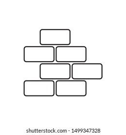 brick wall. linear mockup on white background. vector illustration eps10