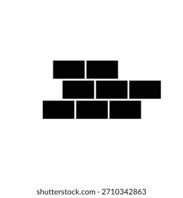 Ilustración de icono de logotipo de pared de ladrillo plana