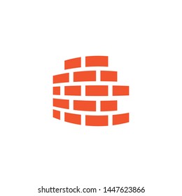 Brick wall logo vector ilustration design