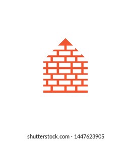 Brick wall logo vector ilustration design