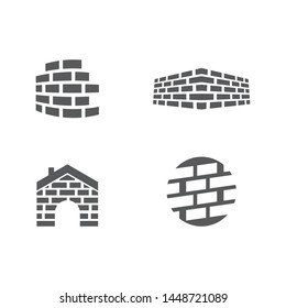 Brick wall logo vector ilustration design