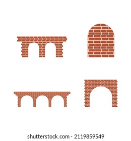 Brick wall logo vector ilustration design