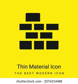 Brick Wall minimal bright yellow material icon